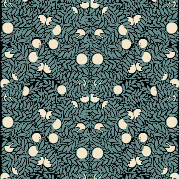 Mitchell Black Orange Bush Floral Roll Wayfair